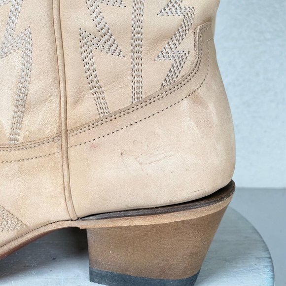 Lane Boots Shoes New Junk Gypsy By Lane Nighthawk Cowboy Western Boots 95 Bone Suede Mid